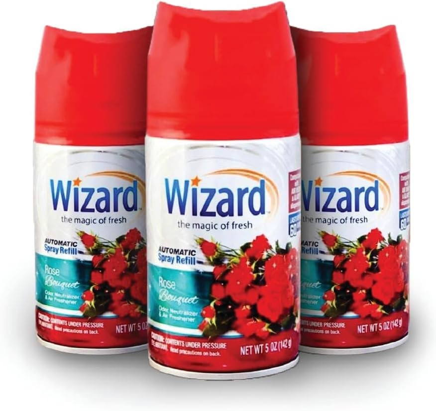 3 WIZARD AUTOMATIC SPRAY REFILLS – 5 oz ROSE BOUQUET gallery