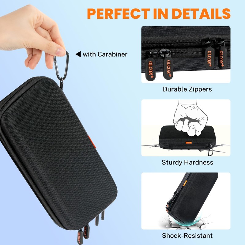 Double-Layer Hard Shell Carrying Case - Electronics Organizer Travel Case wit... gallery