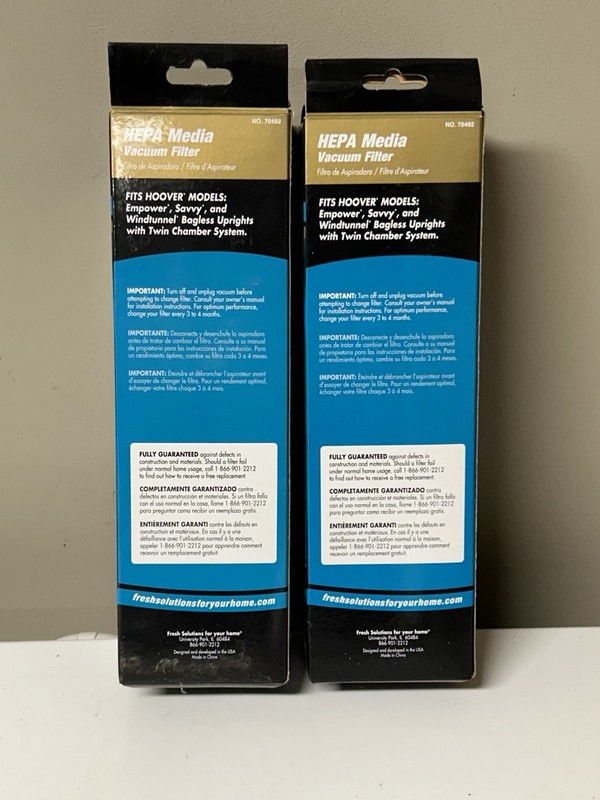 2- Hoover Vacuum Filter FRESH SOLUTIONS Allergen Filtration Twin Chamber NEW gallery