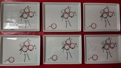 CB2 Oliver Appetizer Plates Crate and Barrel – 2012 Peppermint Ornament 6 LOT