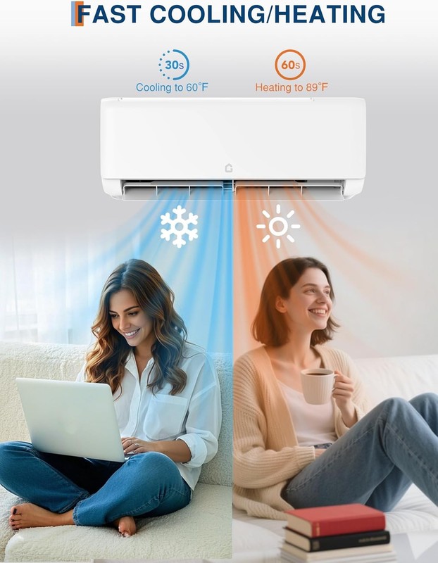 24000 BTU Mini Split Air Conditioner & Heat Pump 19 SEER2 Ductless Mini Split gallery