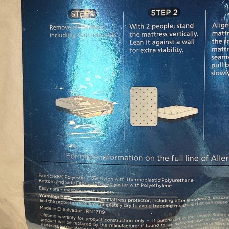 AllerEase Waterproof Mattress Protector, Maximum Allergy Zip Up Size Twin XL New gallery