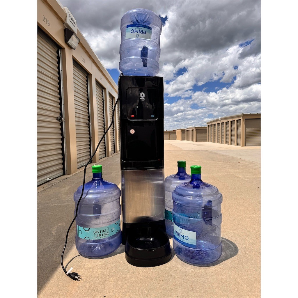 Primo Hot & Cold Top Loading Water Cooler Dispenser w/ Drip Tray Black gallery