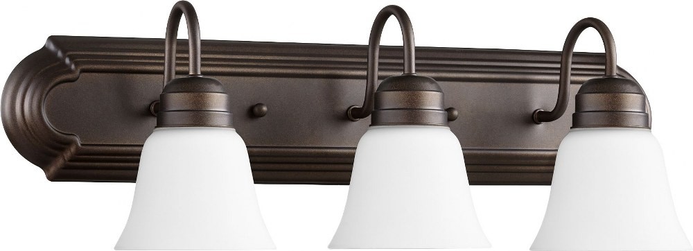 3 Light Bath Vanity in Quorum Home Collection style - 24 inches wide by 8 gallery