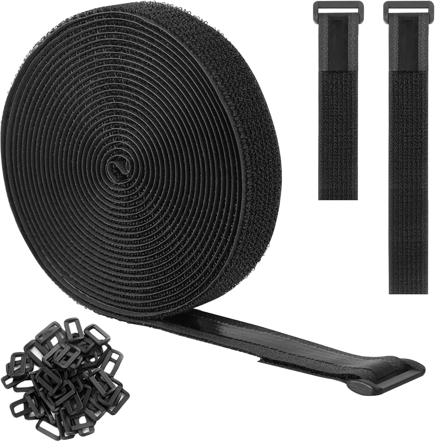 Heavy Duty Hook and Loop Straps with Non-Slip Rubber Backing | 1In X16Ft with 25 gallery