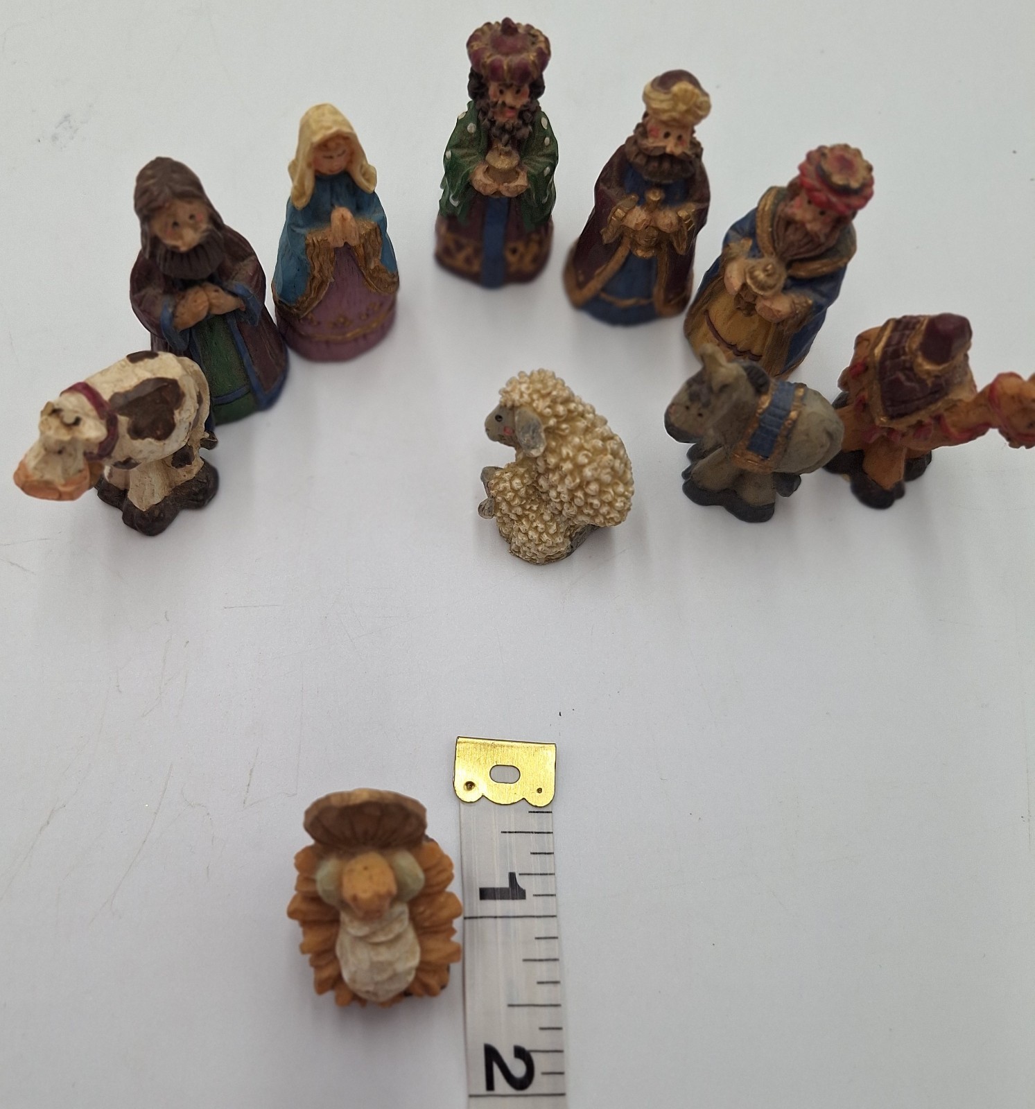 Giftco Inc Miniature Nativity Set Polystone Folk Art Primitive Mini 10 Piece gallery