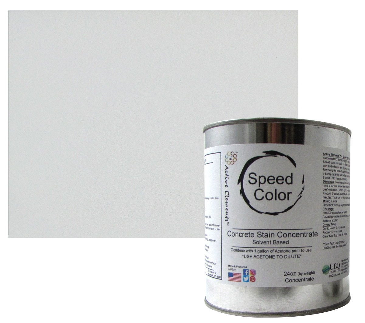 Fast Drying Concrete Stain-Professional-Easy to Use 100-150sq ft True White gallery