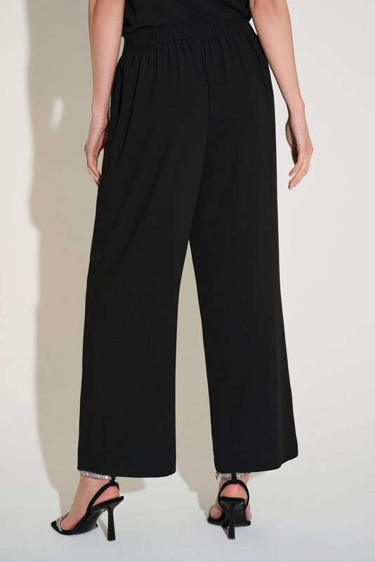 Joseph Ribkoff Black Georgette Pull On Straight Leg Pants 253756 gallery