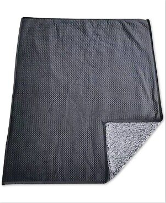 Estex Home Fashions Reversible Quilted Velvet Sherpa Pinsonic Fleece Throw Grey gallery