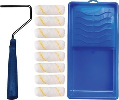 Pro Grade Paint Roller Tool Kit 10 Piece Mini Set