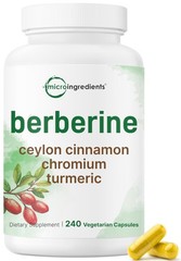 Micro Ingredients Berberine with Ceylon Cinnamon, 240 240 Count (Pack of 1)