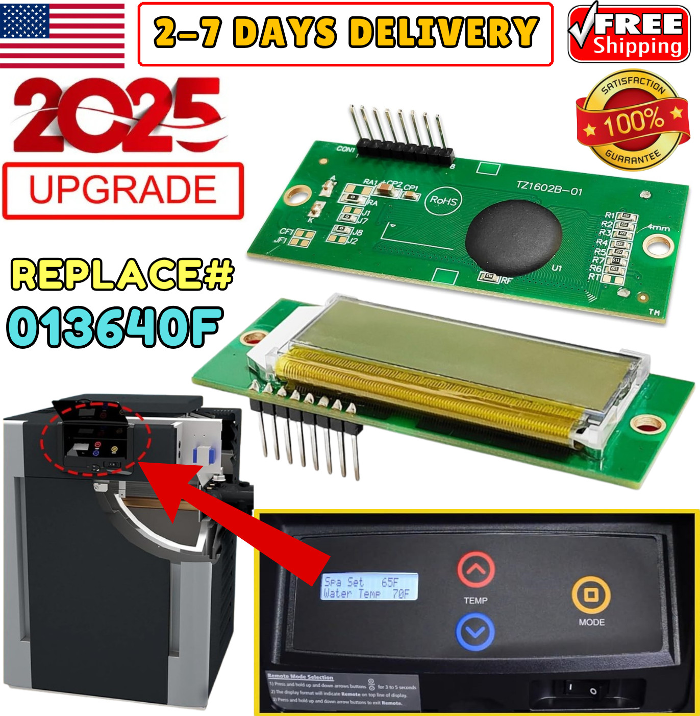 LCD Display Pool Stat Kit for Raypak Heater 185B 265B 335B 206A 266A 336A 406A gallery