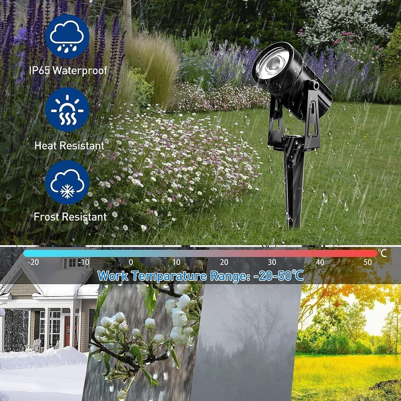 T-SUN Solar Panel Landscape Spotlights Solar Garden Spot Light IP65 Waterproof gallery