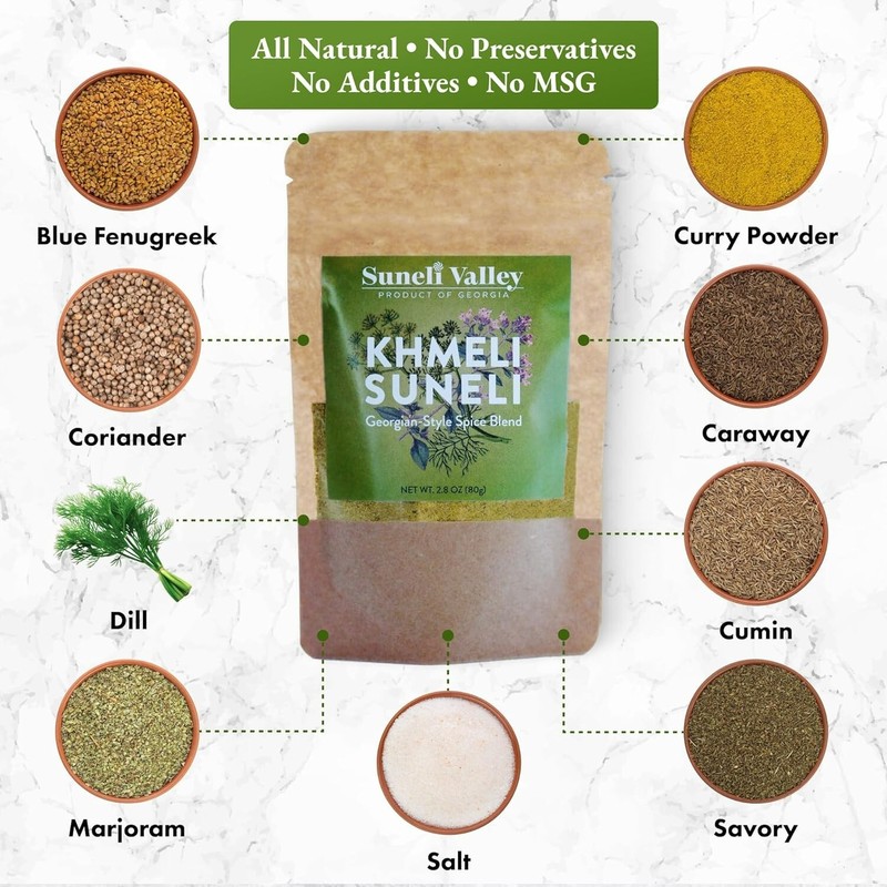 Khmeli Suneli 80g (2.8oz) Premium Georgian Seasoning Mix of Herbs and Spices gallery