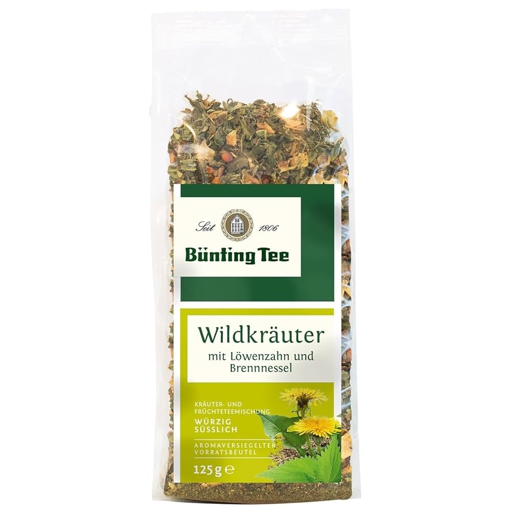 BUNTING Tea loose leaf: DANDELION & NETTLE herbal fruit blend 200g-SHIPS FREE- gallery