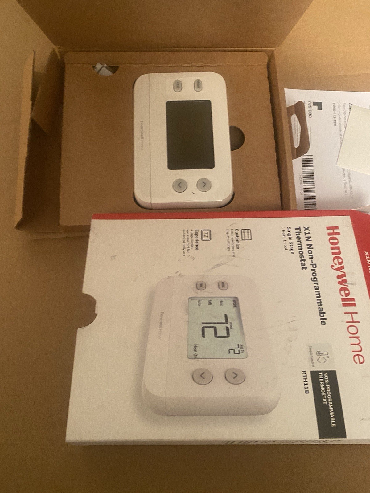 Honeywell Home X1N Non-Programmable Thermostat Single-Stage 1-Heat/1-Cool gallery