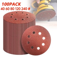 5inch 8-Hole Hook Loop Sanding Discs 40-240 Grit Orbital Sandpaper