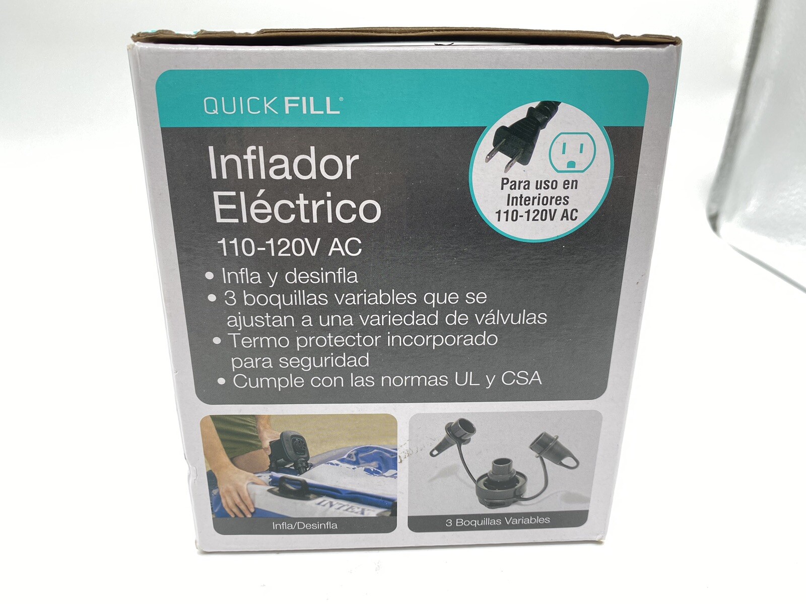 Intex 120V Quick Fill AC Electric Air Pump with 3 Nozzles, Black Brand New gallery