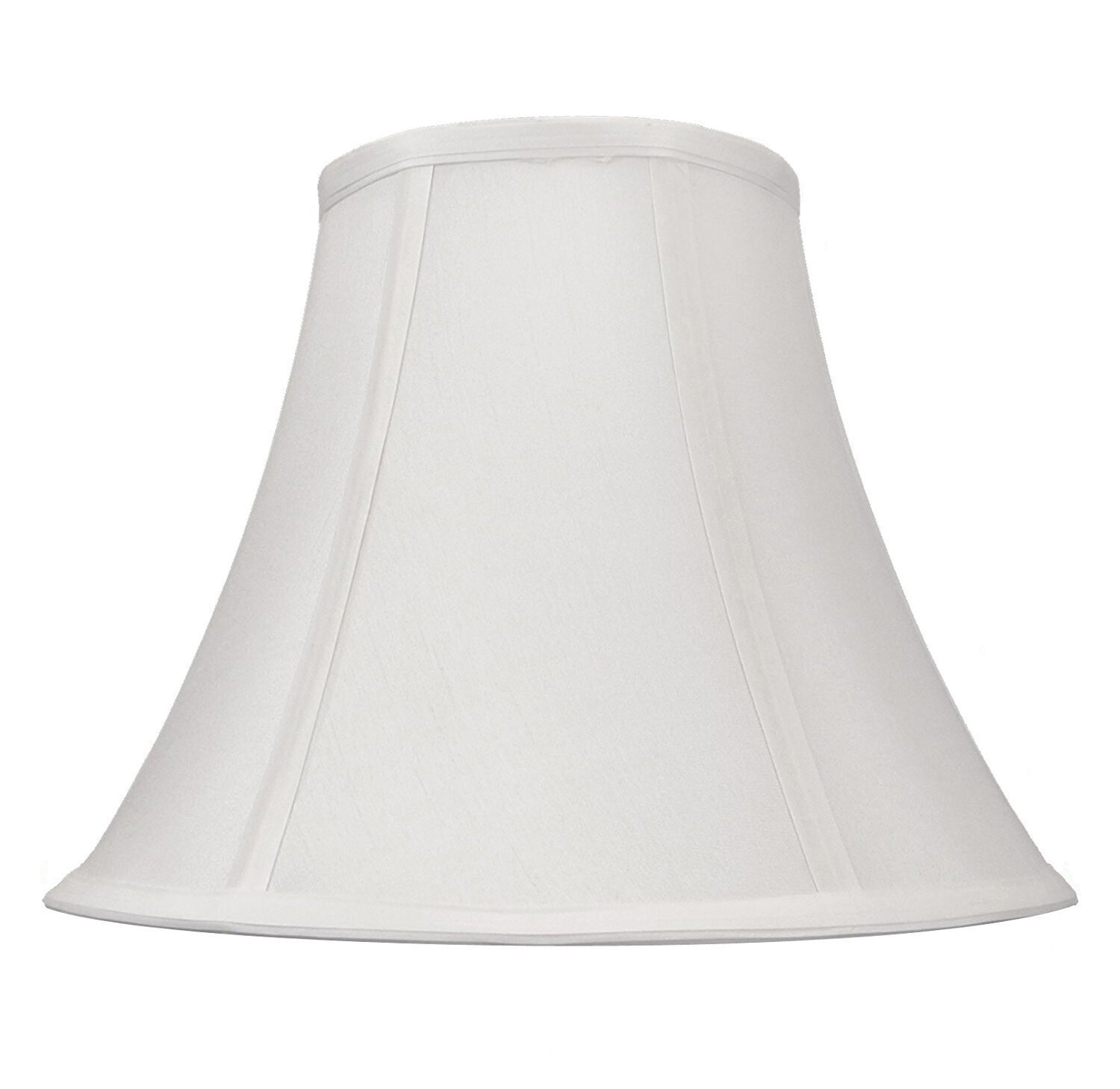 White Bell Hand Made Fabric Lampshade for table lamp, 7x14x11"H, (Spider) gallery