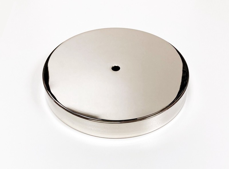 Lamp Parts-Solid Brass LAMP BASES-Round- 5",6",7" OR 8" Diam. 2 Finishes (1 Pc.) gallery