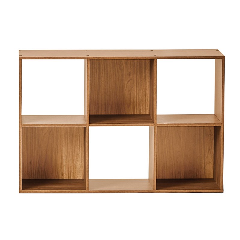 11" 6-Cube Storage Organizer, Warm Walnut gallery
