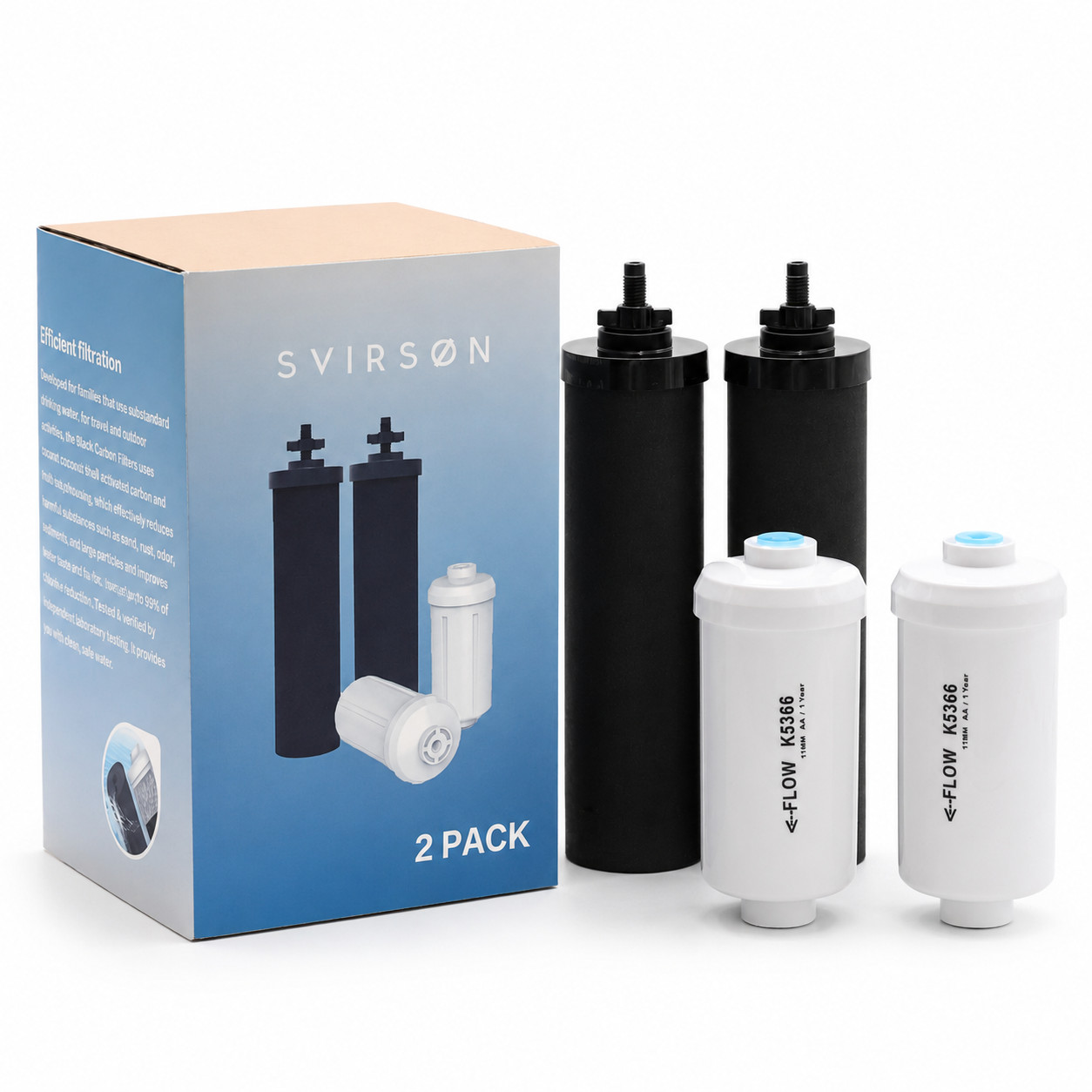 Combo Pack BB9-2 Black Filters + K5366 Fluoride Filters for Berkey System gallery