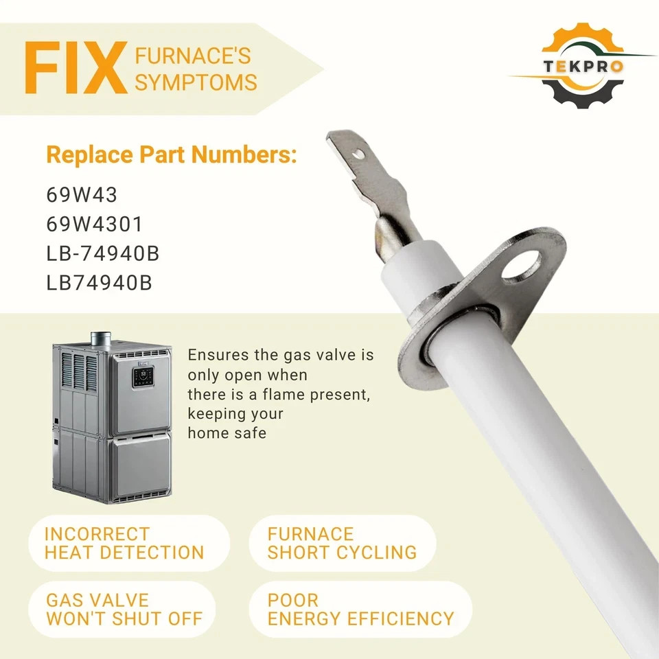 69W43 Flame Sensor for Lennox Furnace - Igniter Sensing Rod Fit... gallery