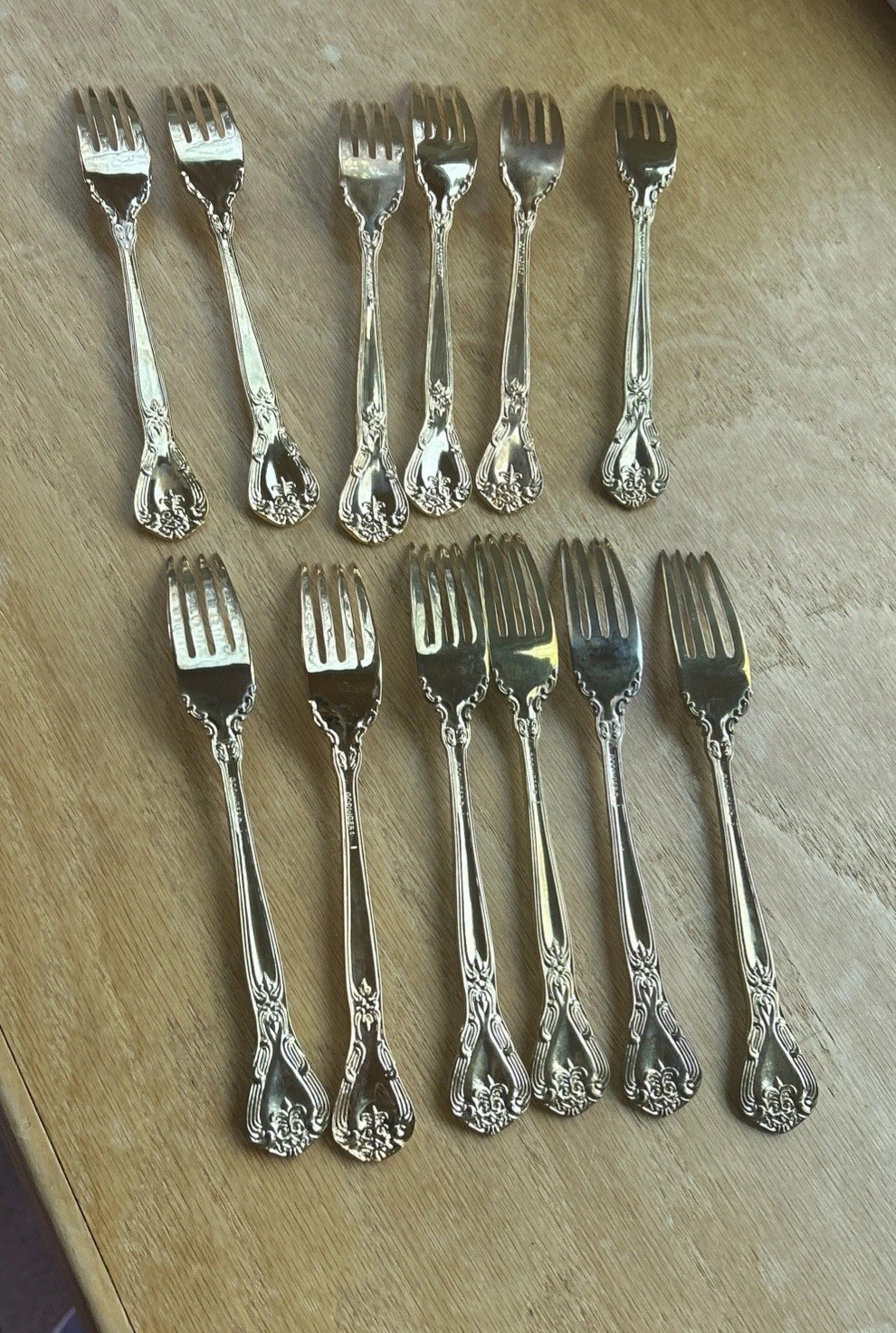 Godinger Grandmaster 12 Dinner Forks Gold ElectroPlate Very Nice gallery