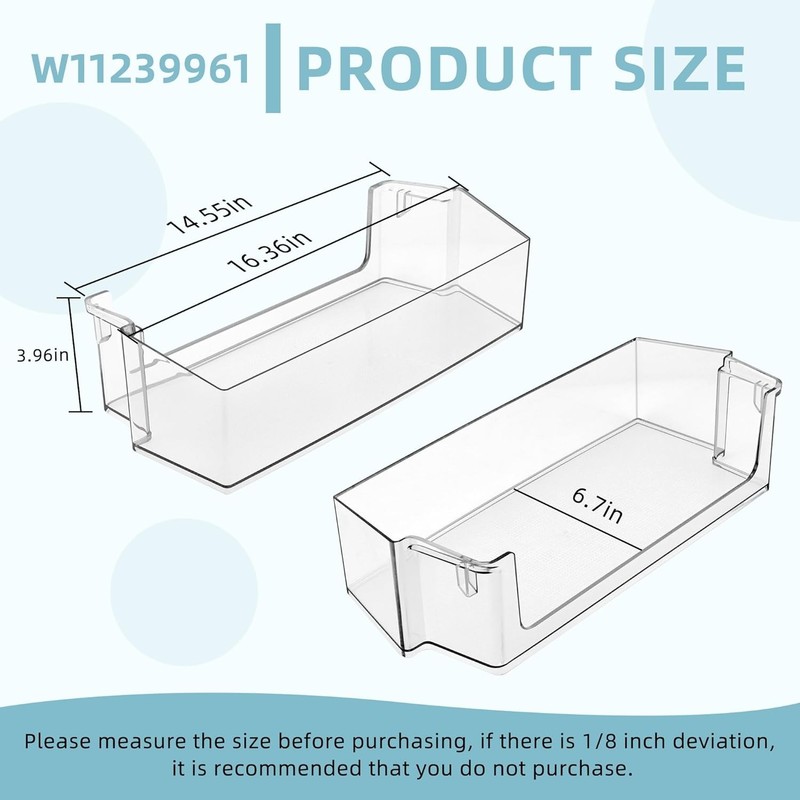 Upgraded Refrigerator Door Shelf Bin - Easy Installation$ gallery
