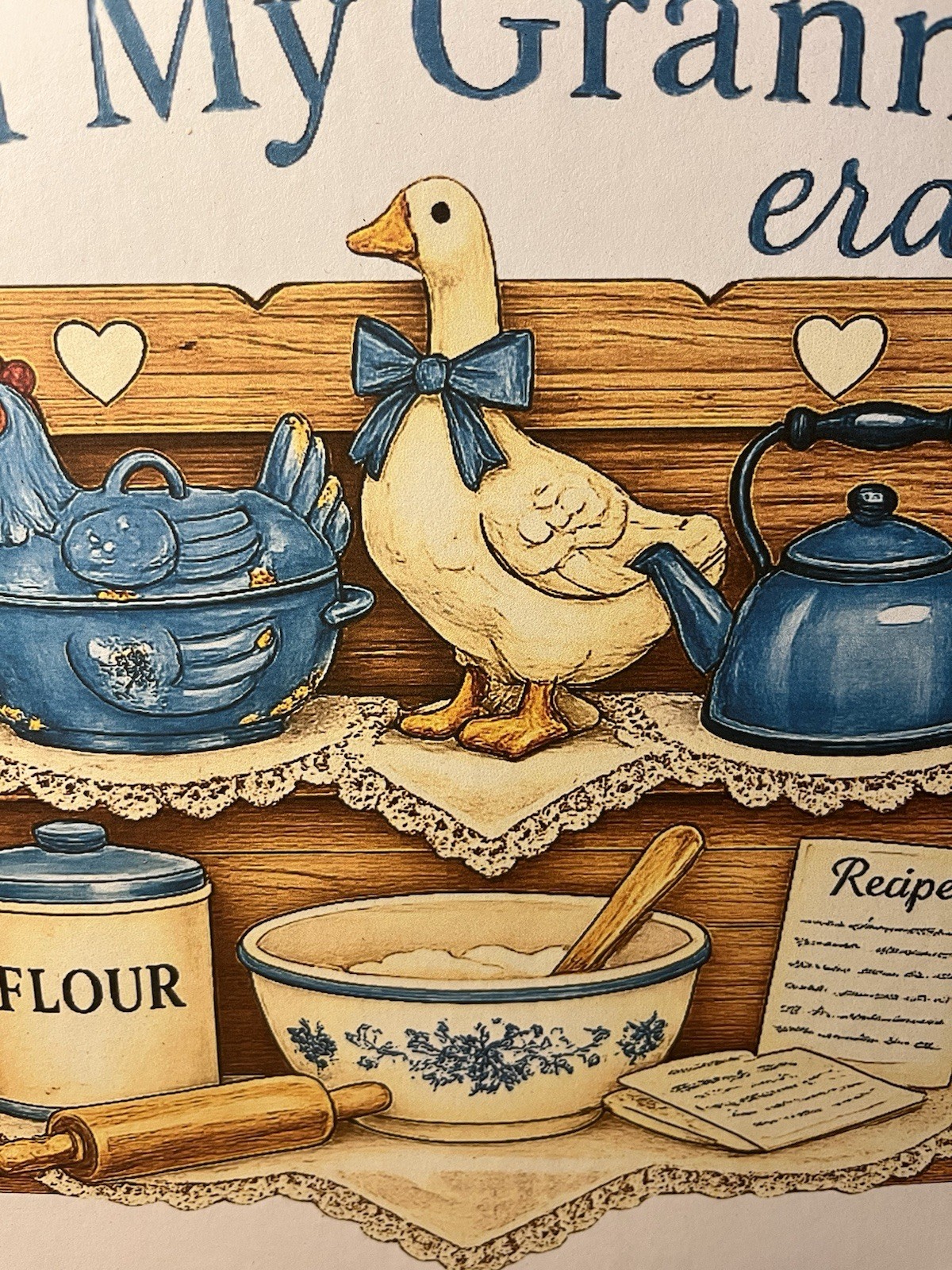 Goose, Duck Kitchen Shelf, Country, Granny Era, Handcrafted Plaque / Sign #1 gallery