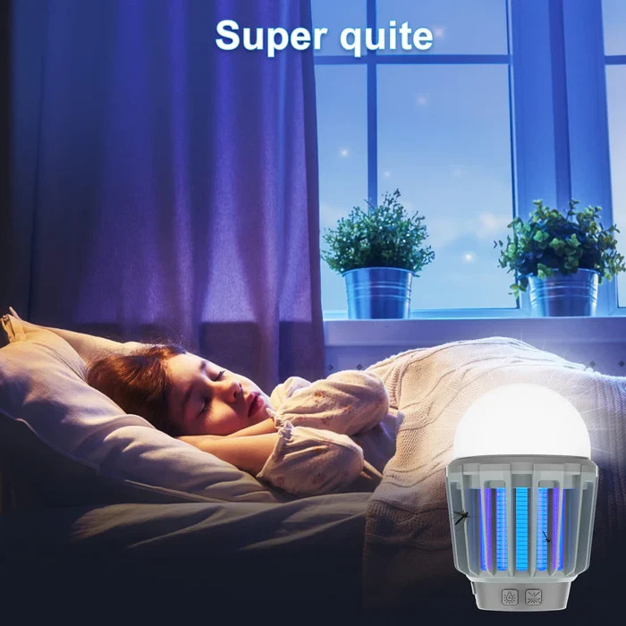 Rechargeable LED Bug Zapper Lantern Mosquito Killer Camping Light 2000mAh gallery