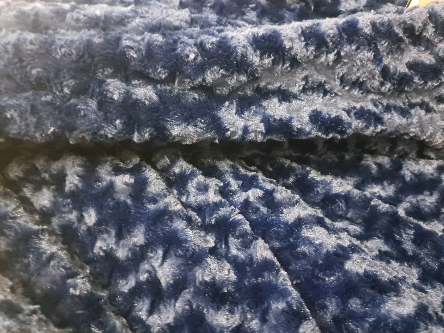 MAGIC Weighted Throw Blanket Navy 38"X60" Faux Fur Beautiful Soft 10lbs - 4 Ozs gallery