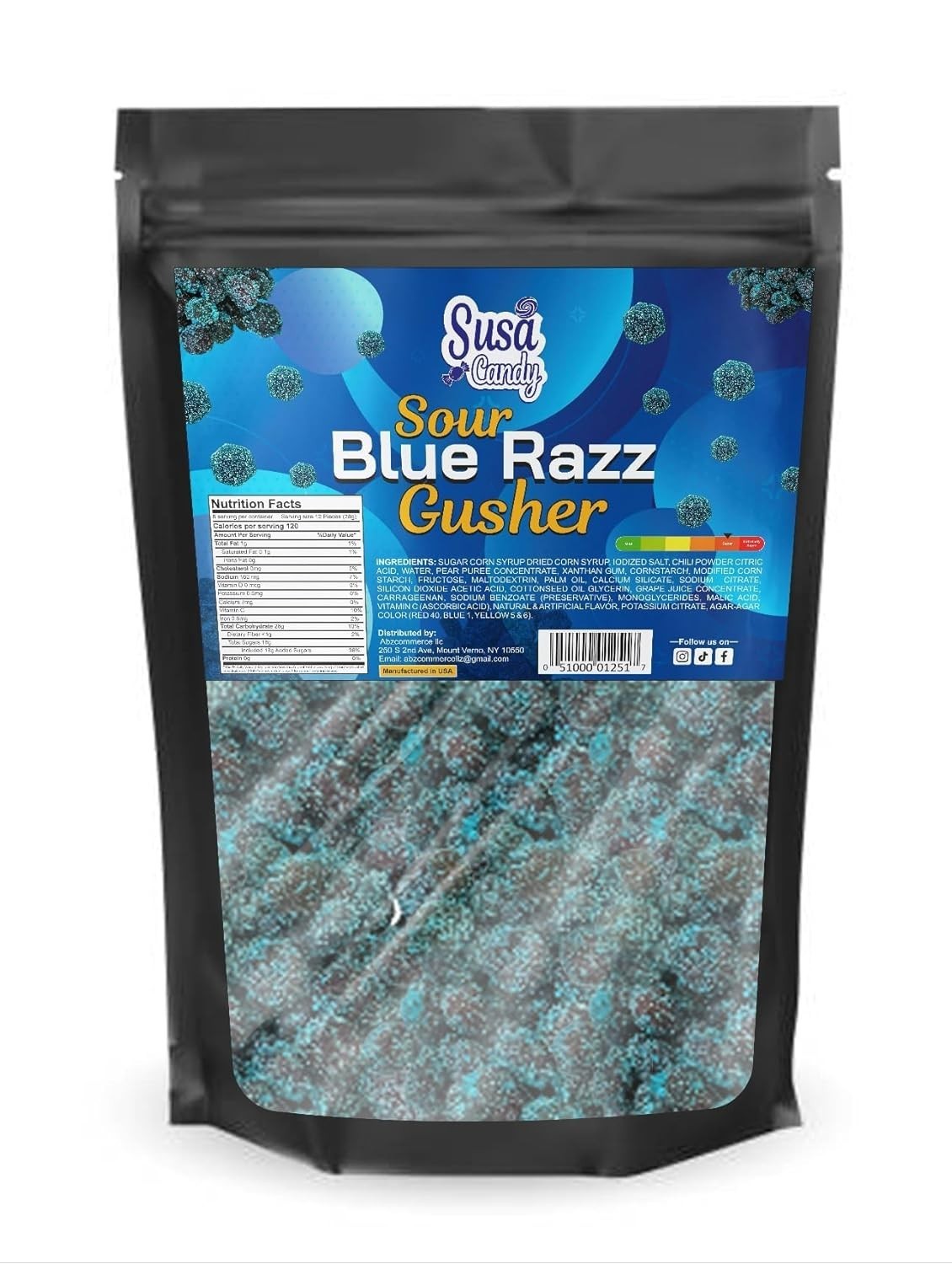 Sour Blue Raspberry Gushers, Best Viral Tiktok Candy, Irresistible Extremely Sou gallery