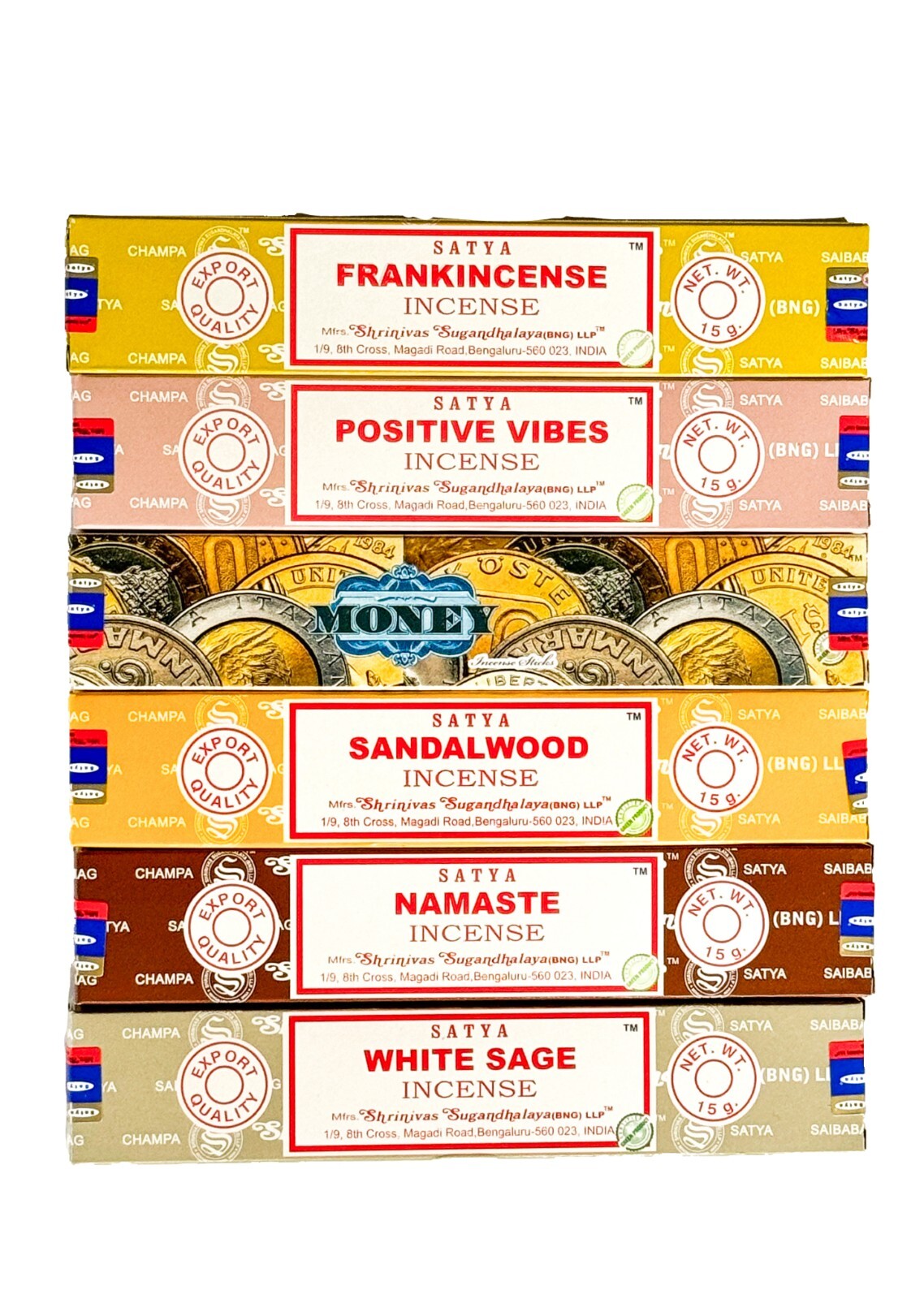 Satya Sai Baba Assorted 6 Boxes Incense Sticks - Total 90 gm - Sampler #3 gallery