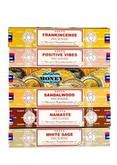 Satya Sai Baba Assorted 6 Boxes Incense Sticks – Total 90 gm – Sampler #3