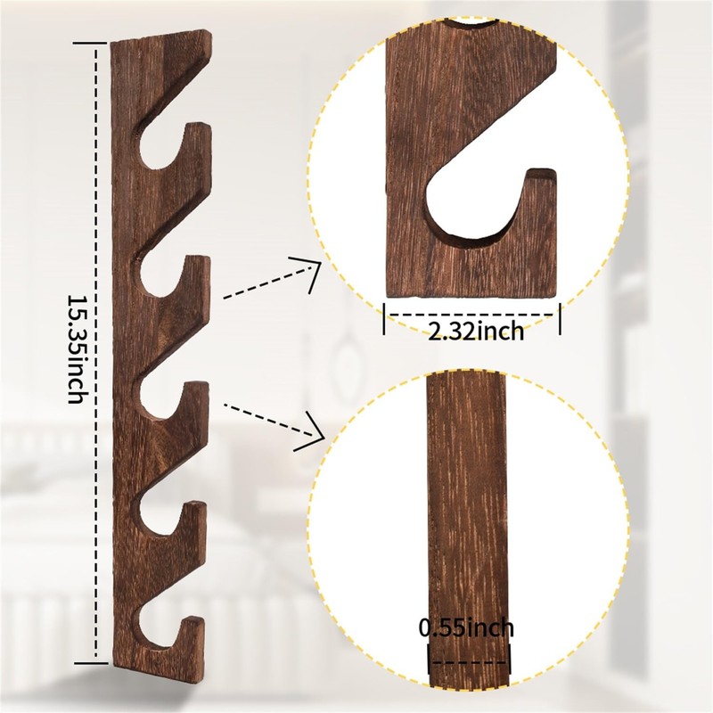 3 Pcs Hat Rack for Baseball Caps, Wall Mounted Wooden Hat Storage Organizer H... gallery