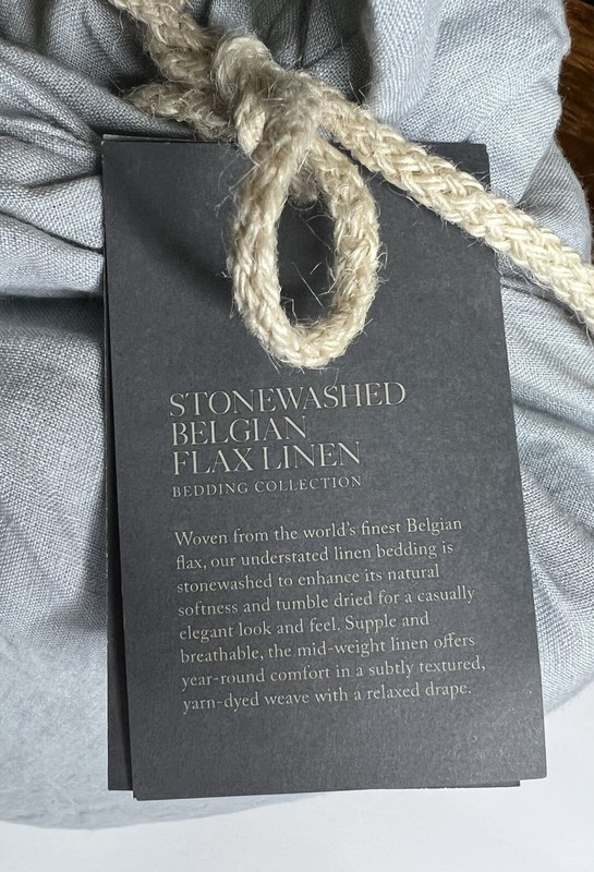 Restoration Hardware Stonewashed Belgian Linen Duvet Cover Full/Queen Lt Spruce gallery