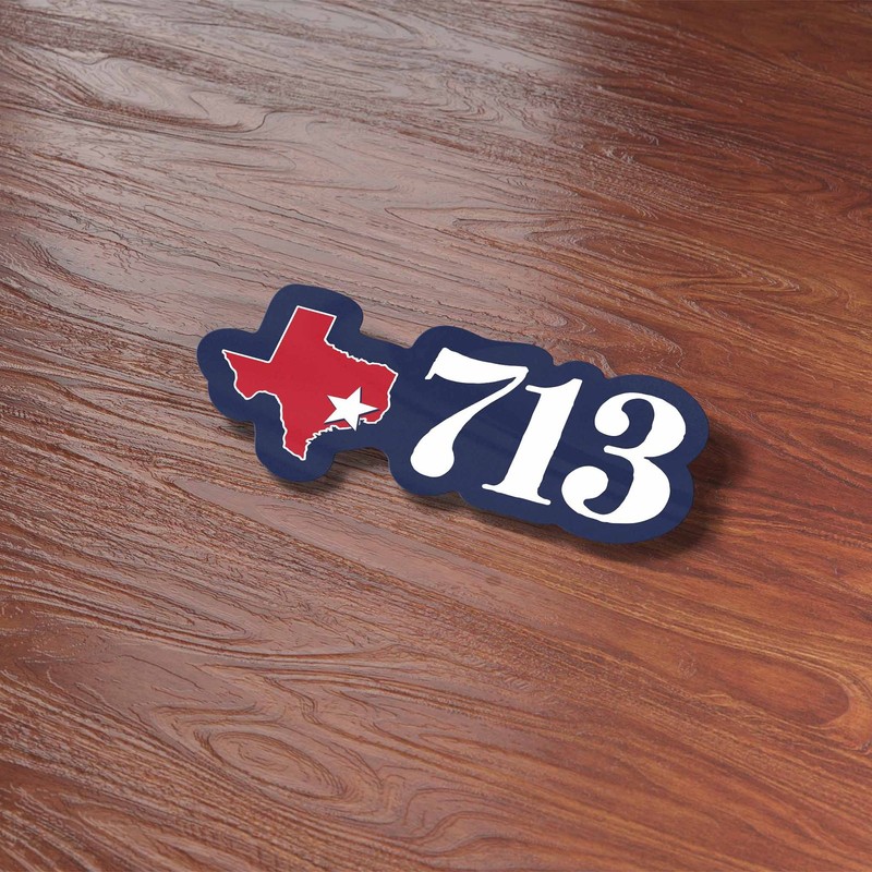 713 Houston Area Code Sticker - Cool Texas Decals gallery