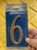 (WhiteHall) DeSign-it ADDRESS PLAQUE #6 SATIN BRASS 4.75" gallery