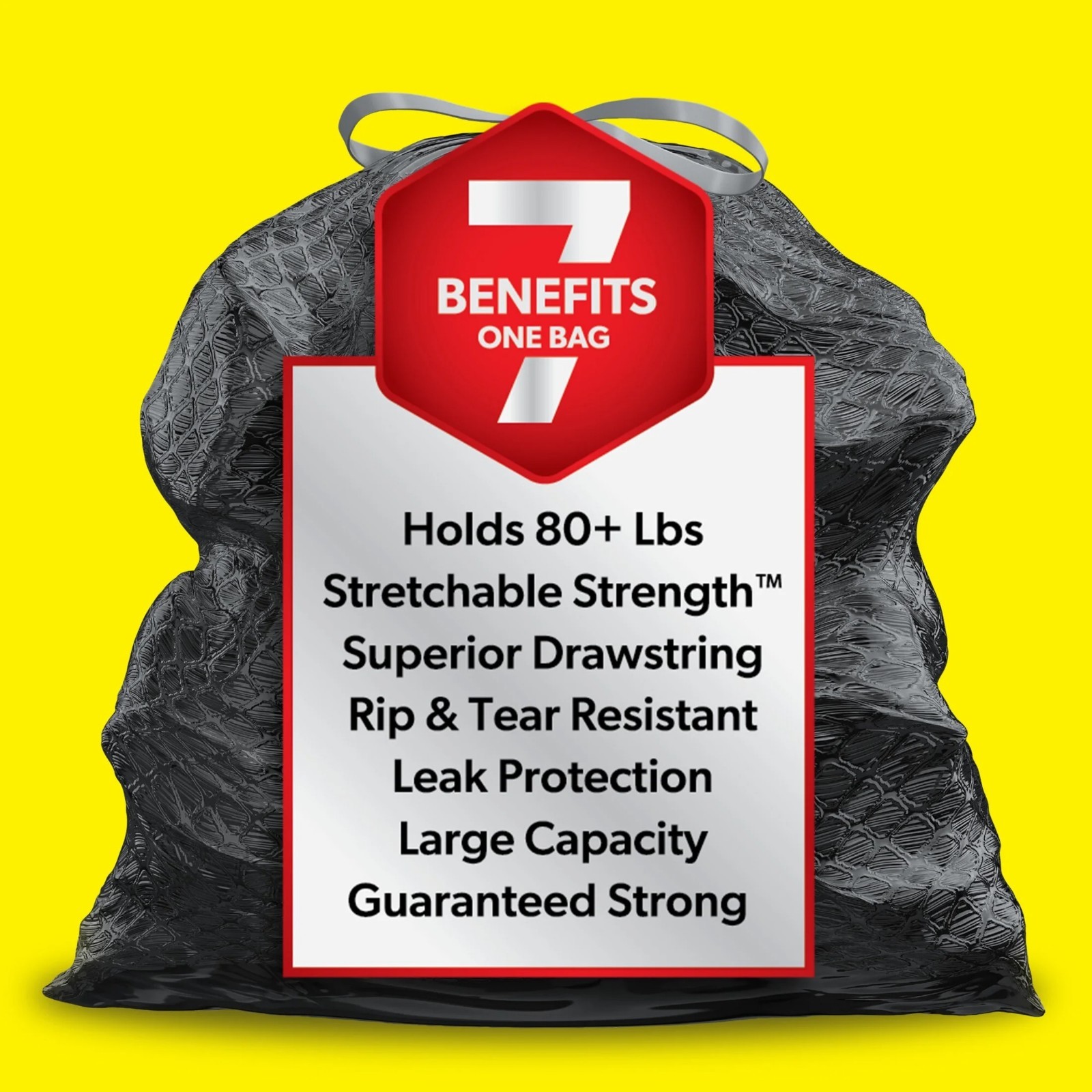 Glad ForceFlex Heavy Duty Drawstring Trash Bags 30 Gallon 40 Count gallery
