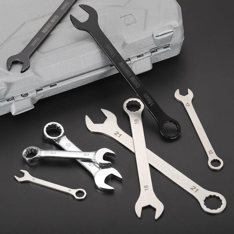 2Pcs Super Thin Combination Wrench 13mm Metric 12-Point Box & Open End Stainless gallery