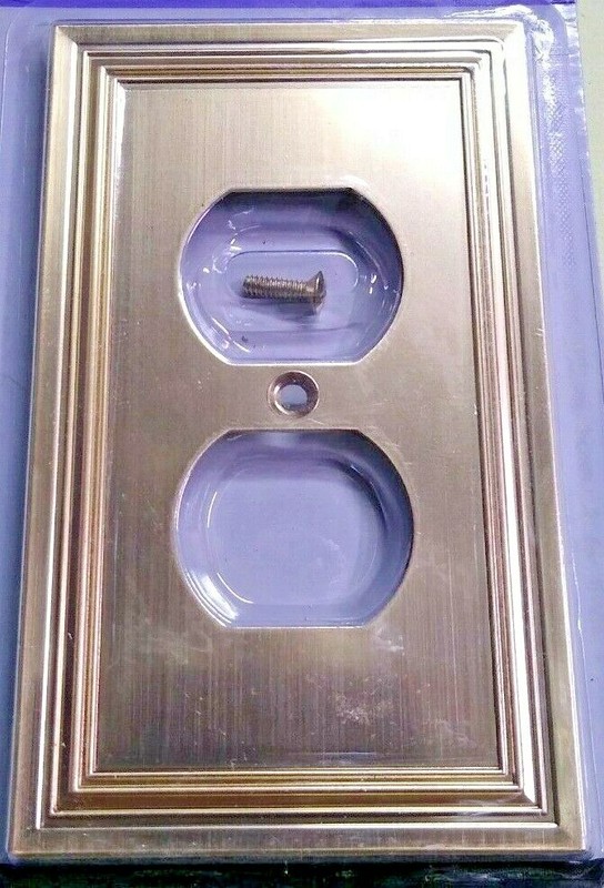 Satin Brass Daltry Switchplate Light Wall Plate Cover Outlet Toggle Rocker gallery