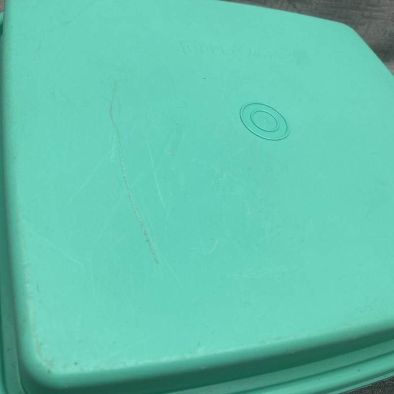 Vintage 90's Tupperware Deviled Egg Carrier 723-1 Pink Teal Kitchen Container gallery
