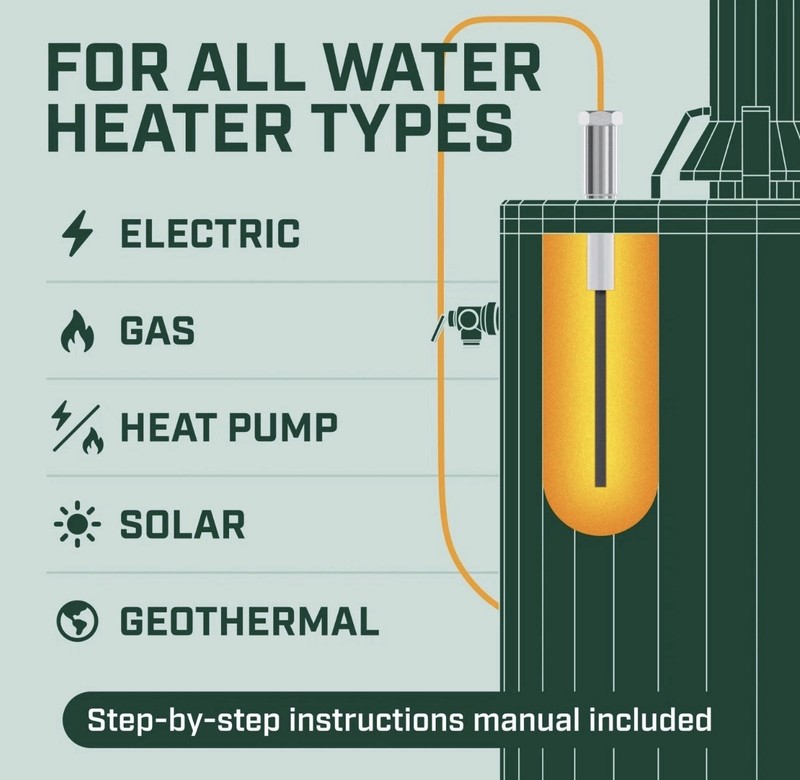 Corro-Protec Powered Anode for Water Heater- Eliminates Smell gallery