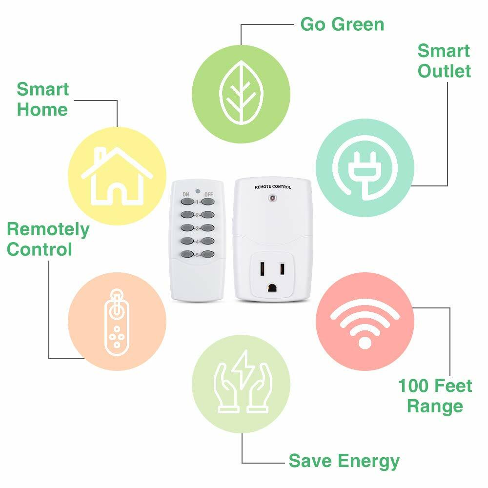 BN-LINK Mini Wireless Remote Control Outlet Switch Power Plug gallery