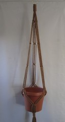 MACRAME PLANT HANGER 43 inch SIMPLE 3 ARM 6mm Sand – CHOOSE COLOR