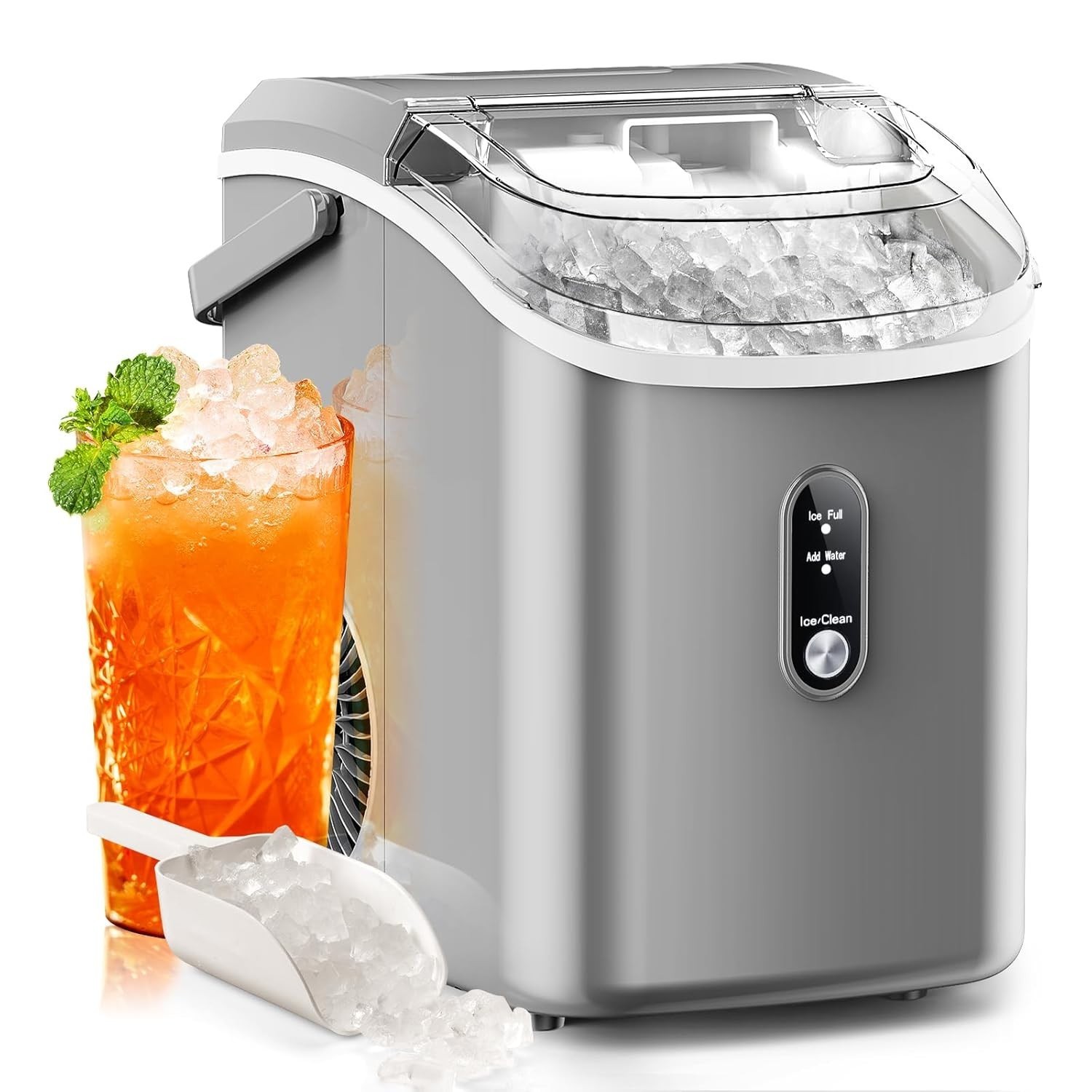 Ice Maker Countertop, 35.5Lbs/24Hrs Chewable Sonic Ice Machine gallery