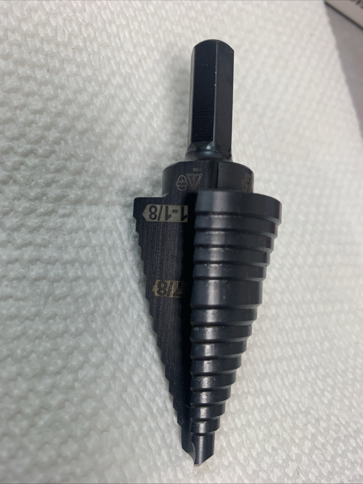 Klein Tools QRST11 Step Drill Bit, Quick Release Spiral Flute 7/8 to 1-1/8 In gallery
