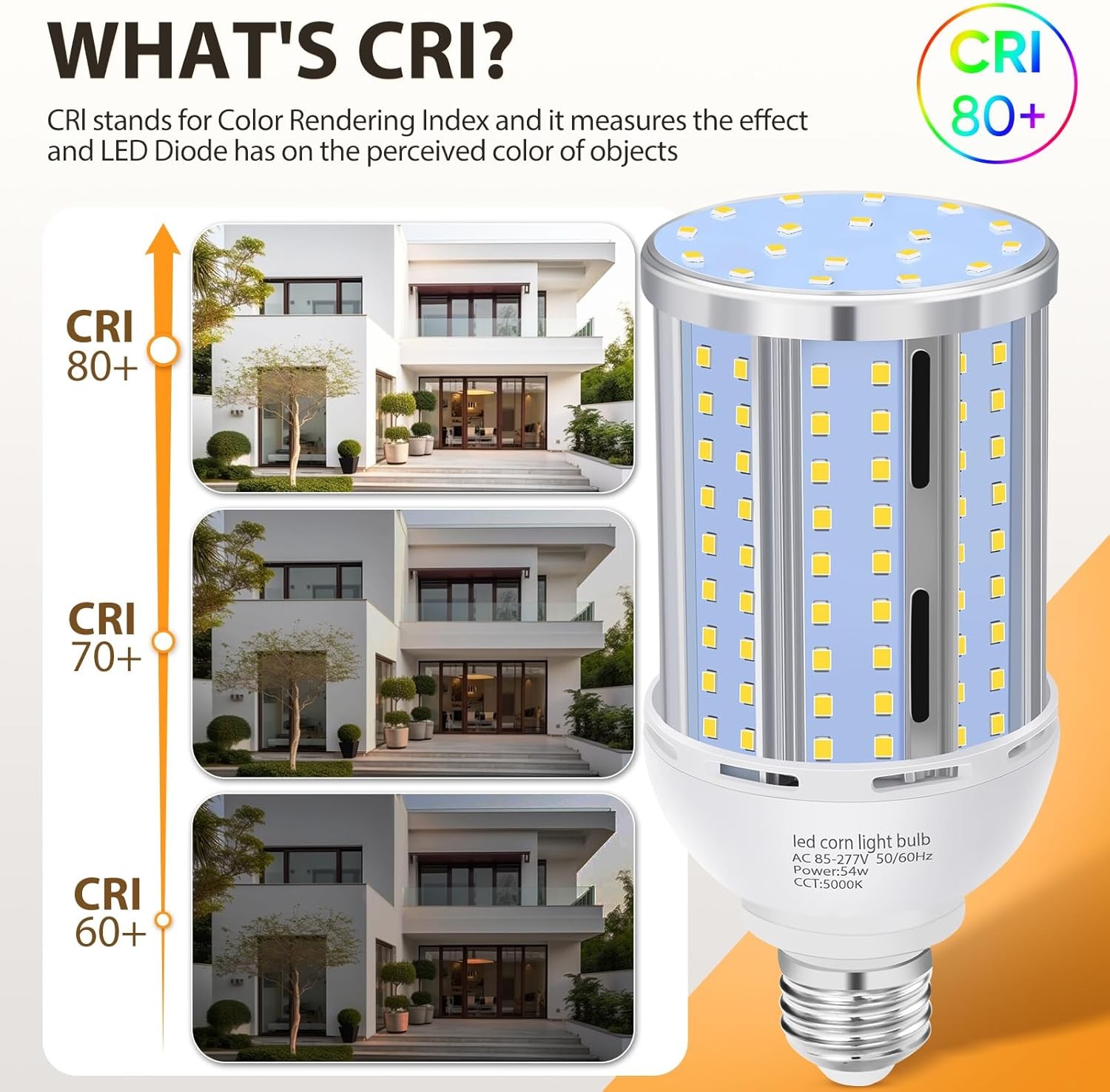 XYCN 6 Pack 54W Corn LED Light Bulb 5000K 6800LM gallery