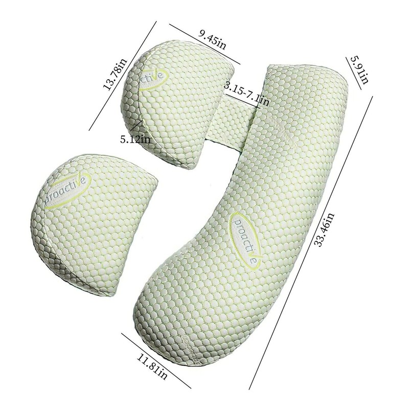 Pregnancy Support Pillow Adjustable & Detachable Support Back, Legs, Belly & Hip gallery